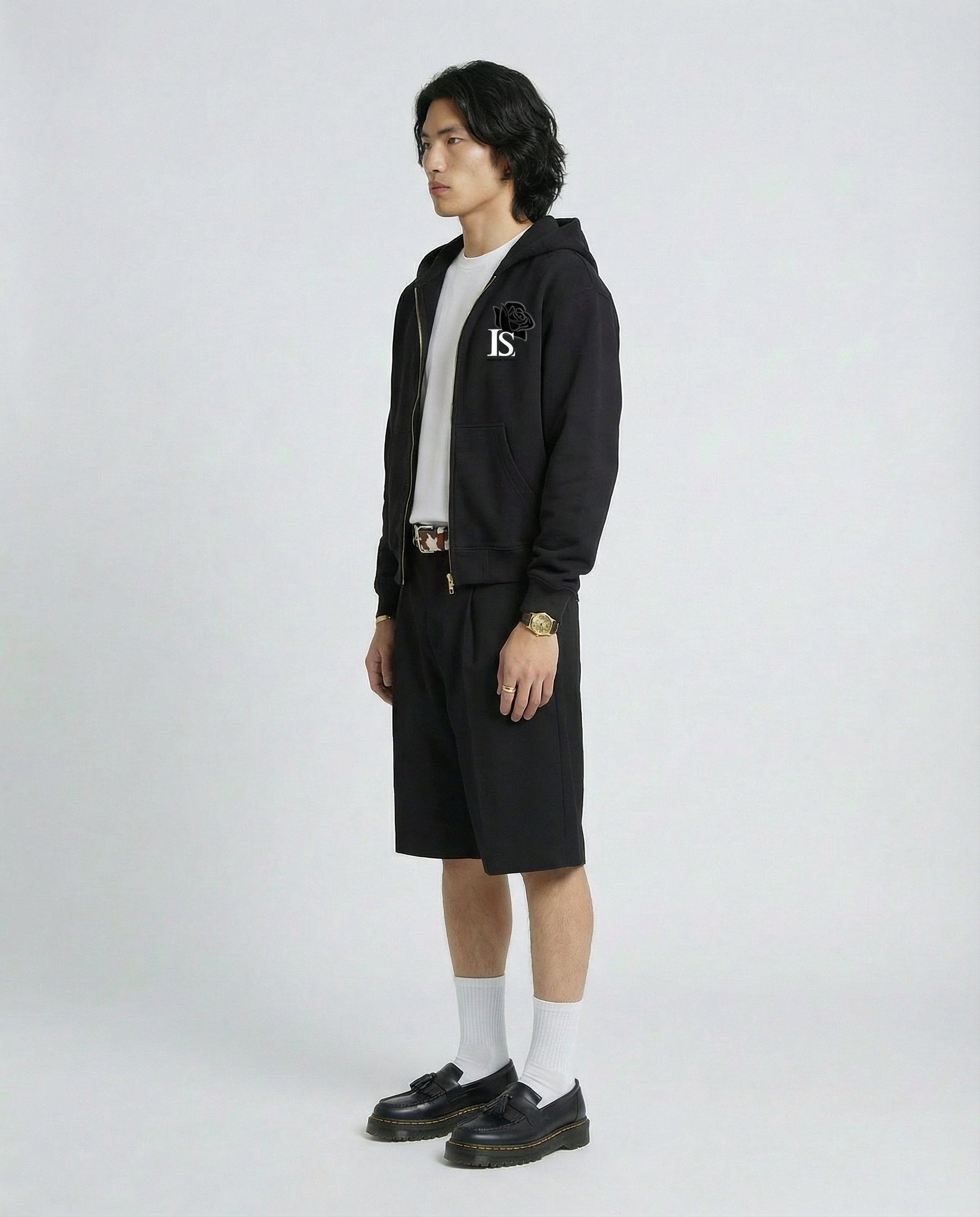 The Inner Soul Zip Hoodie — Onyx Black