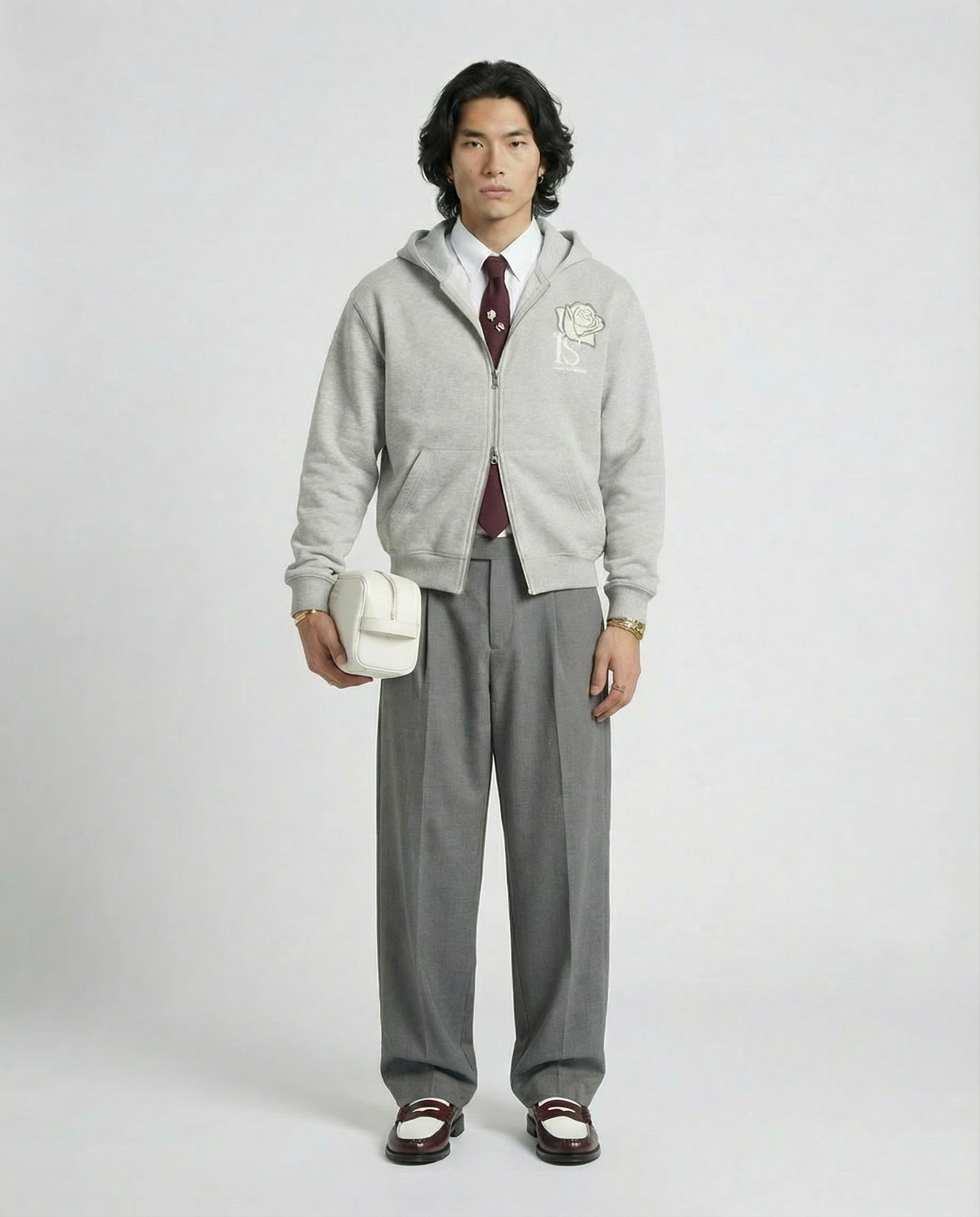 The Inner Soul Zip Hoodie — Stone Melange