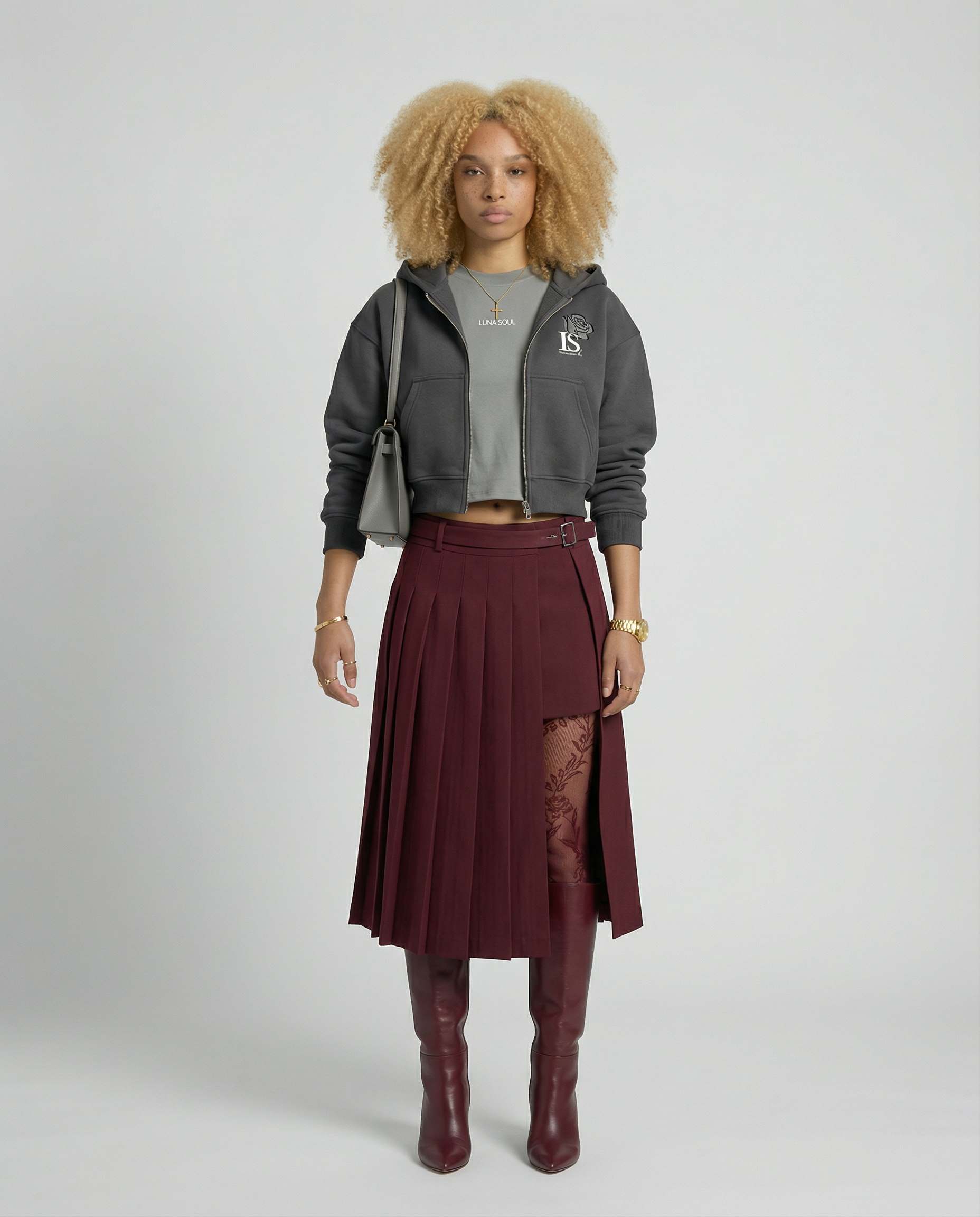 The Inner Soul Zip Hoodie — Graphite Shadow