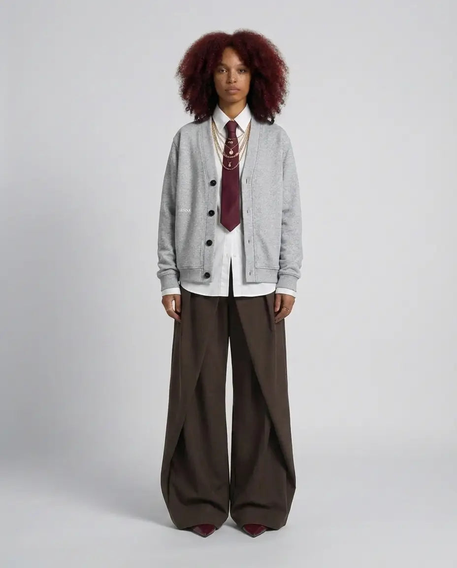 The Same Truth Cardigan — Concrete Melange