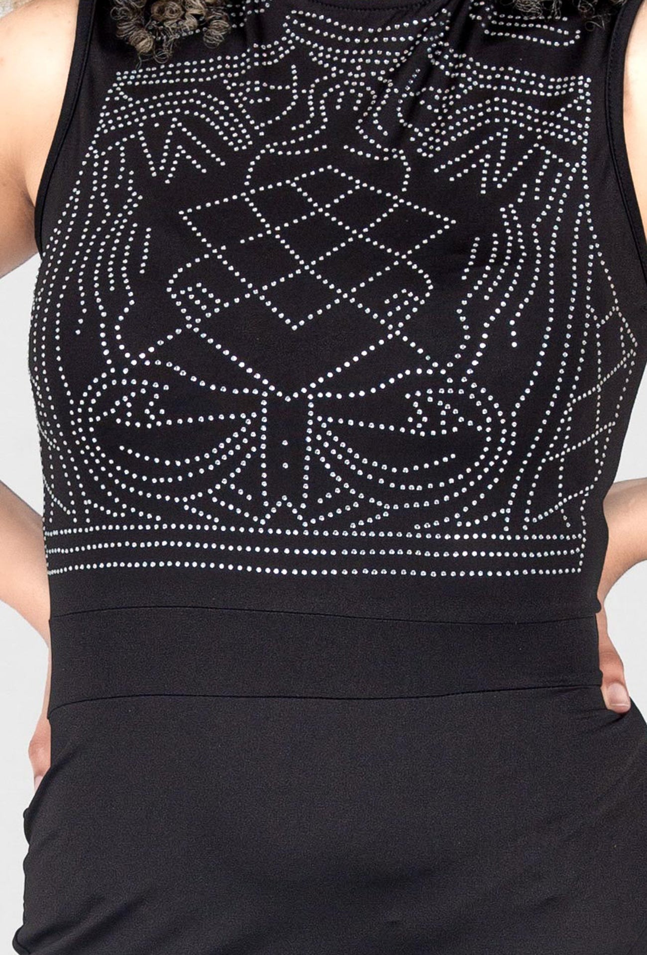 RAVEN PEARL EMBELLISHED MAXI DRESS - BLACK
