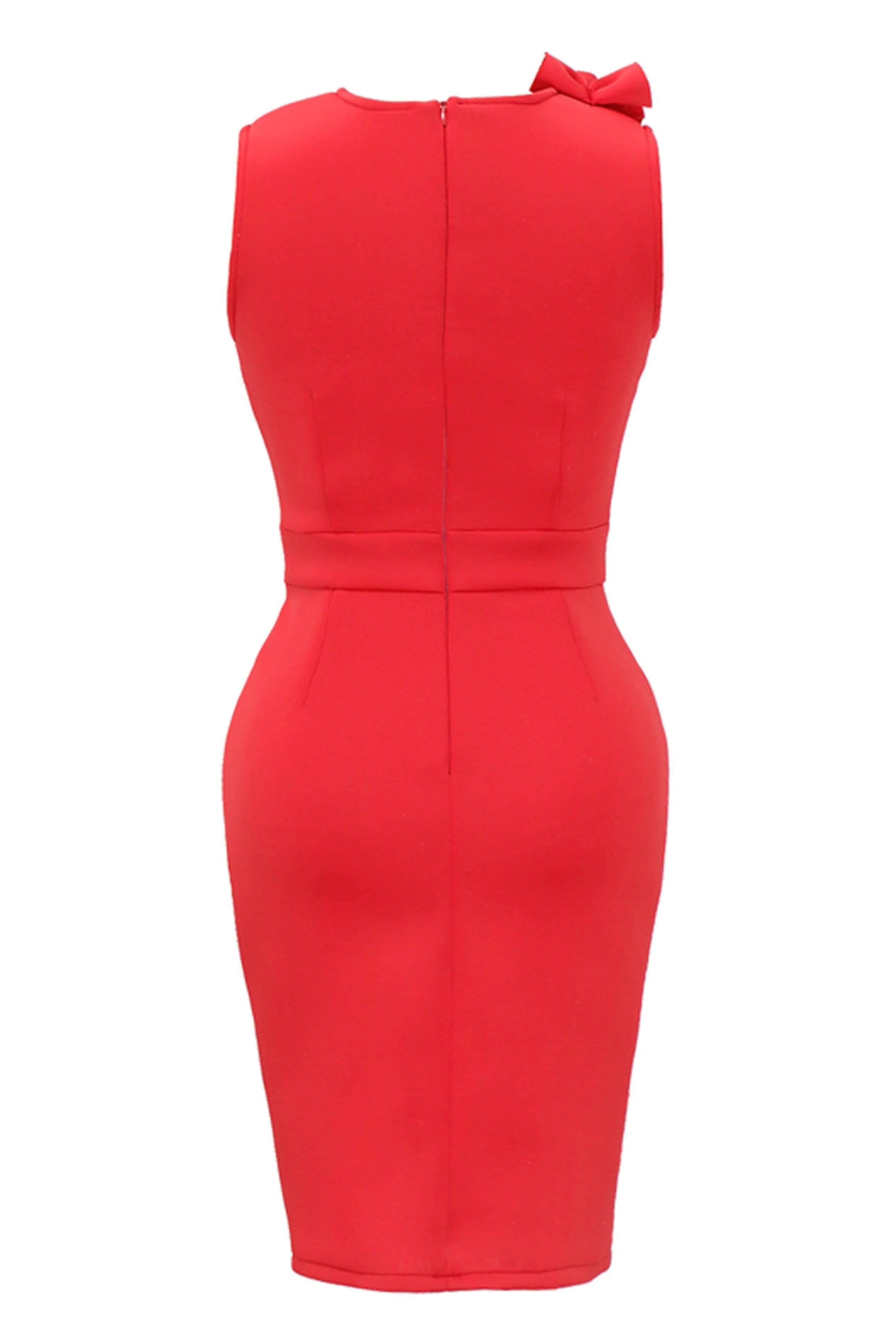 VERMELHO SIDE RUFFLE DRESS - RED | Luna Soul