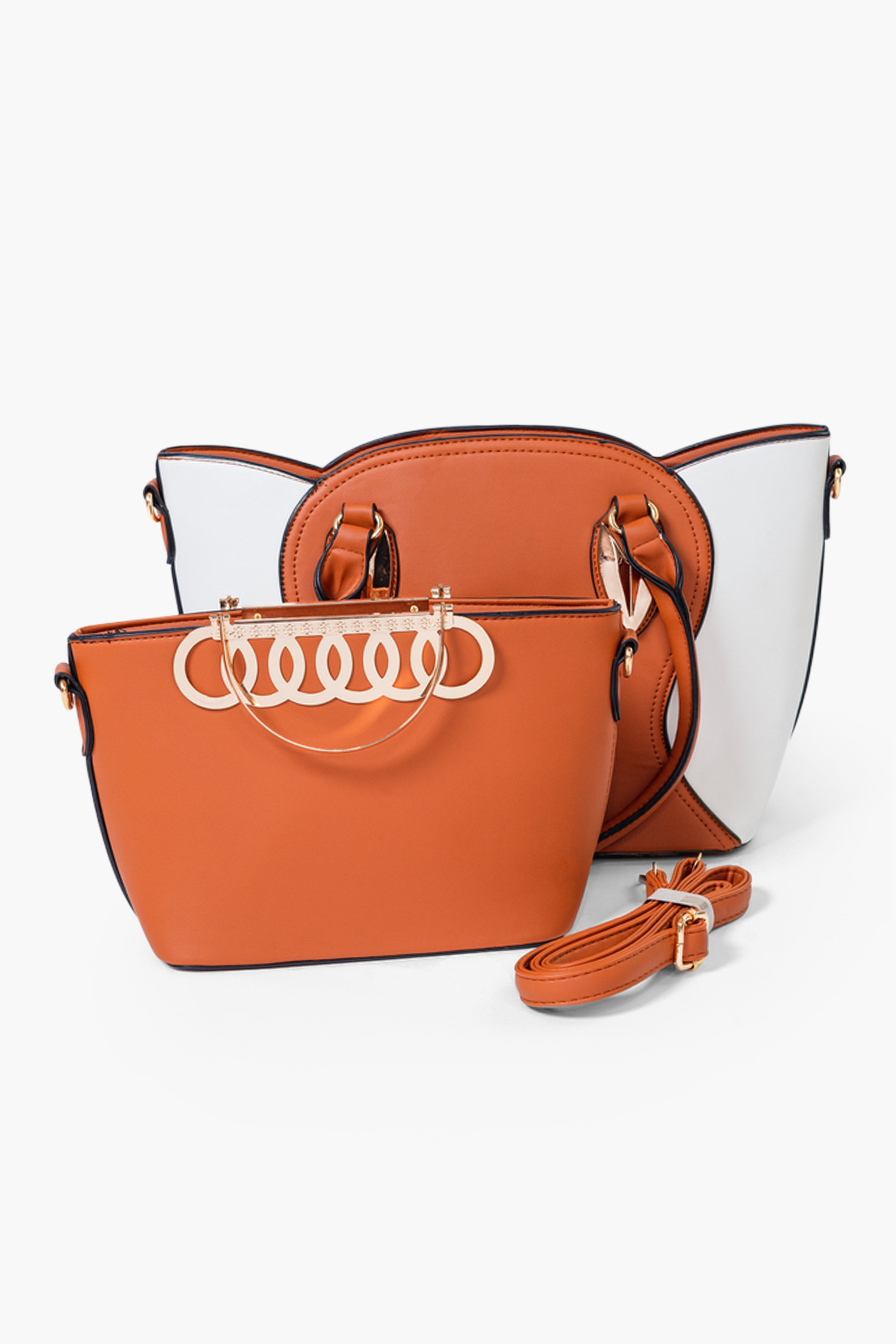 MARIA TOTE BAG SET - BROWN