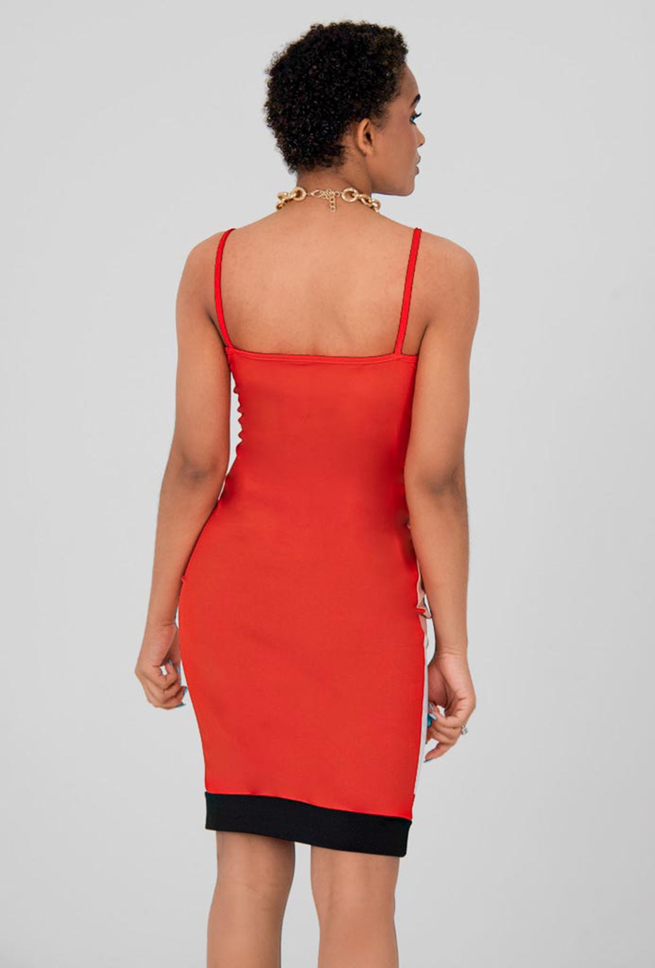 RUBY SPAGHETTI STRAP DRESS - RED
