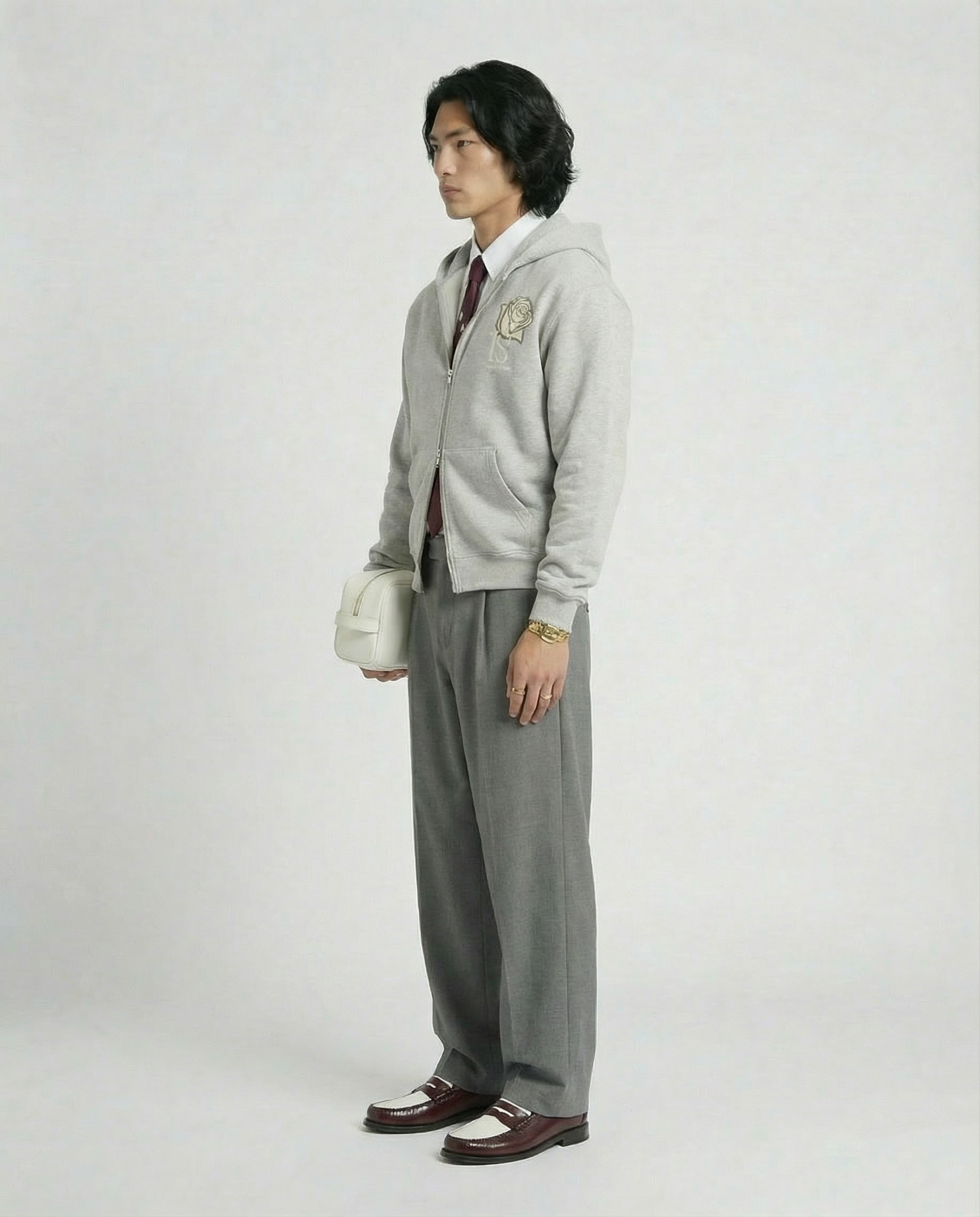 The Inner Soul Zip Hoodie — Stone Melange