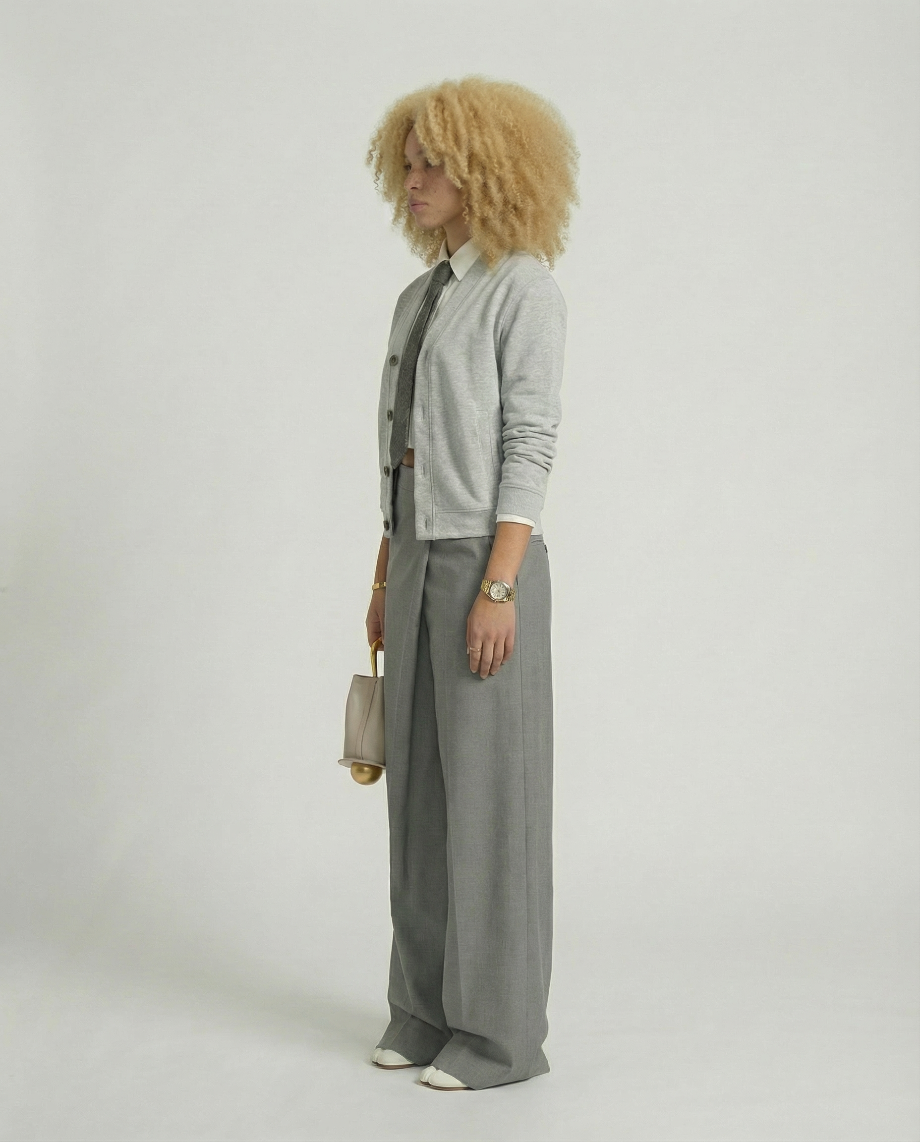 The Same Truth Cardigan — Raw Concrete