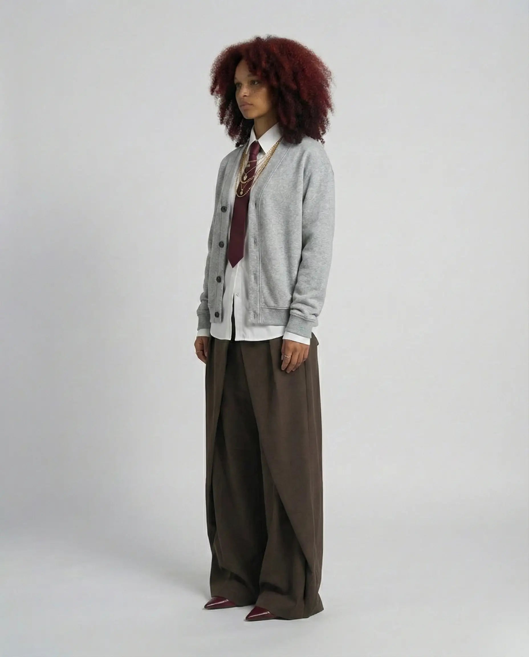 The Same Truth Cardigan — Concrete Melange