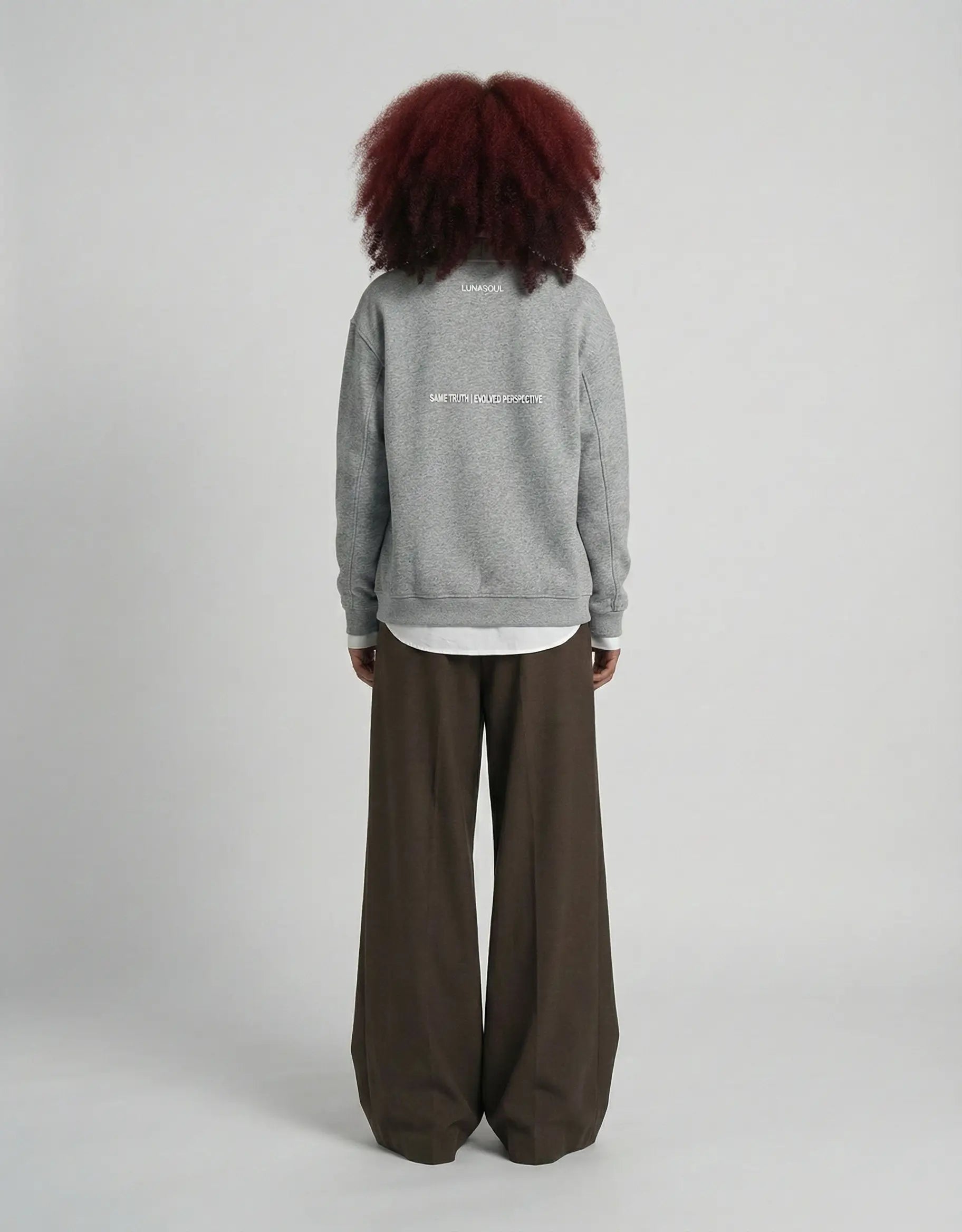 The Same Truth Cardigan — Concrete Melange