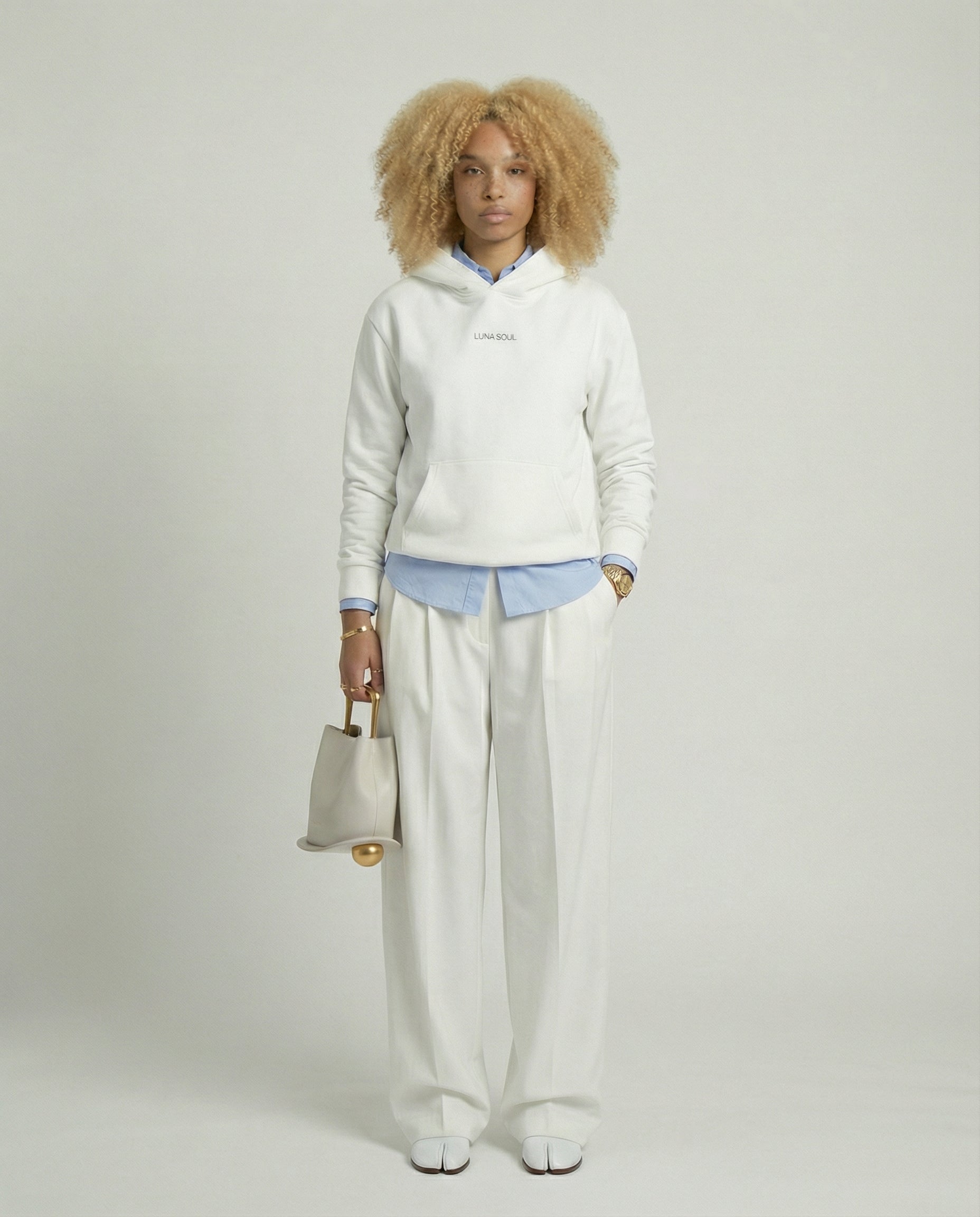 The Unapologetic Hoodie — Silent White