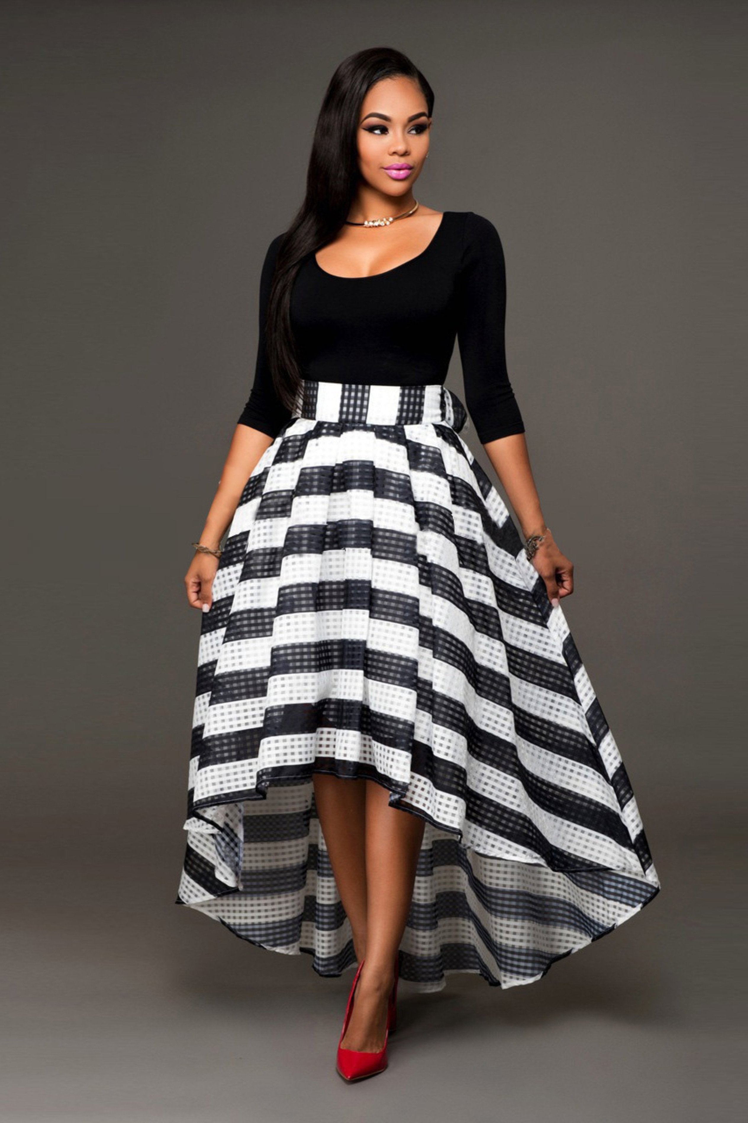 FRONT CUT OUT MAXI SKIRT SET - BLACK | Luna Soul 