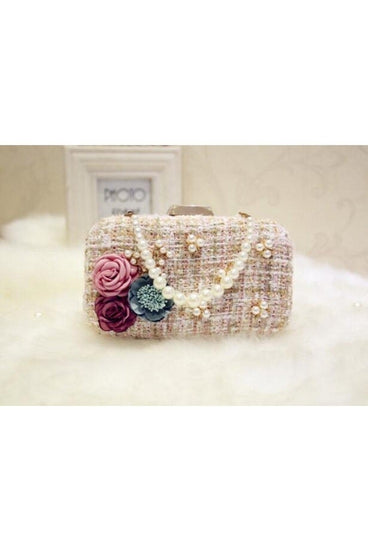 GOLD PEARL EMBELLISHED CLUTCH PURSE | Luna Soul 