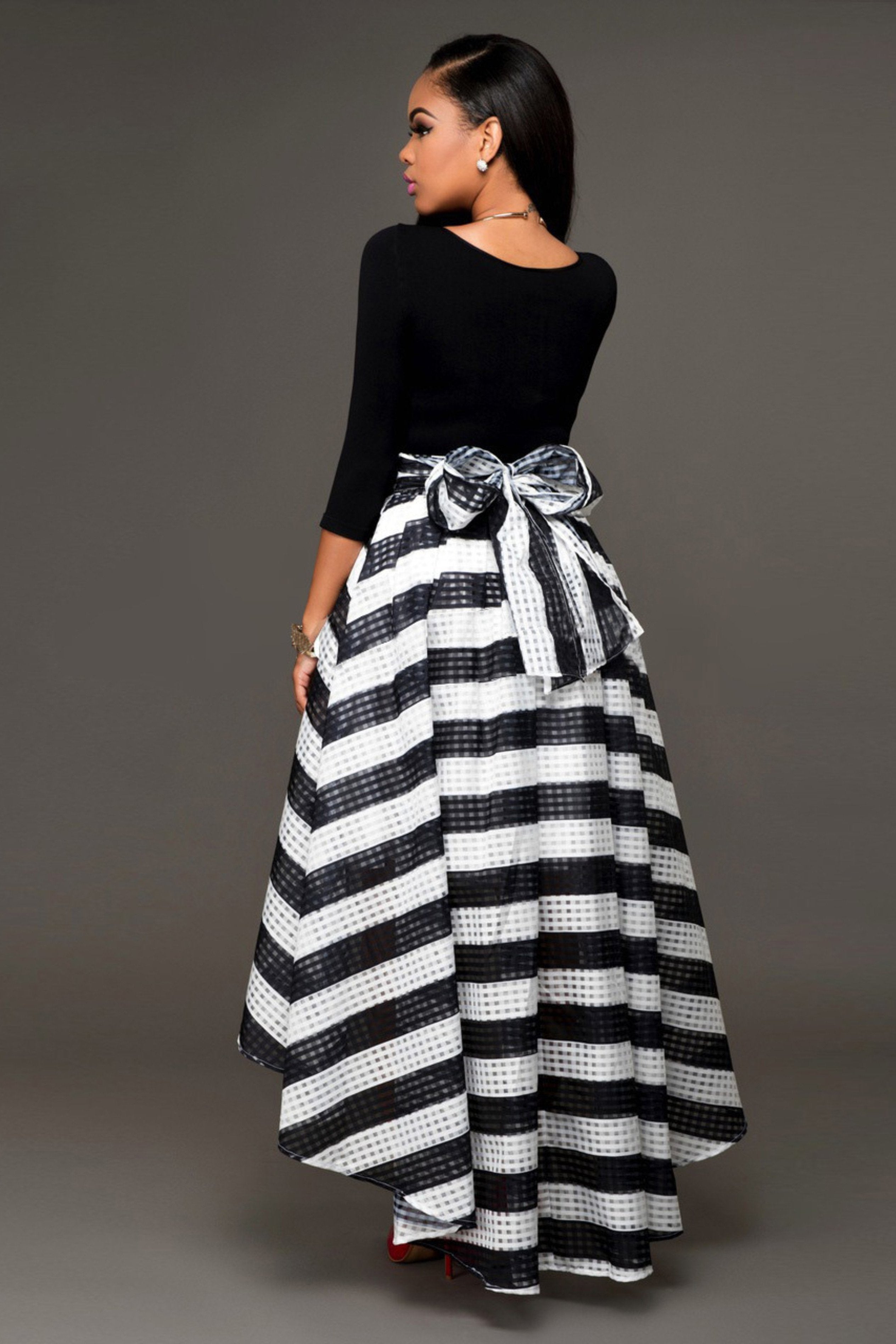 FRONT CUT OUT MAXI SKIRT SET - BLACK | Luna Soul 