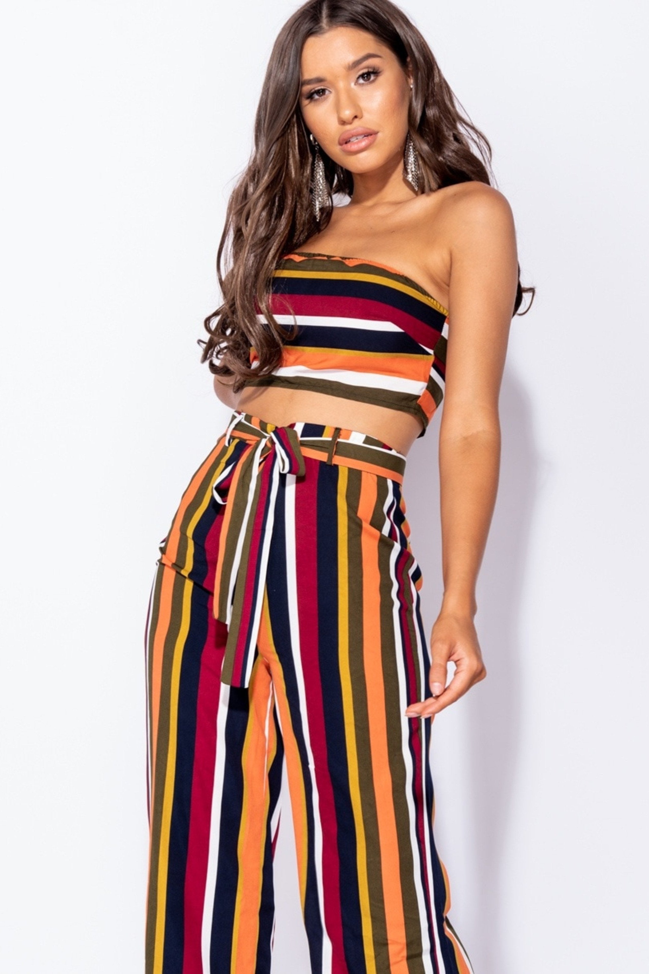 MULTI STRIPE BANDEAU SET - MULTI | Luna Soul 